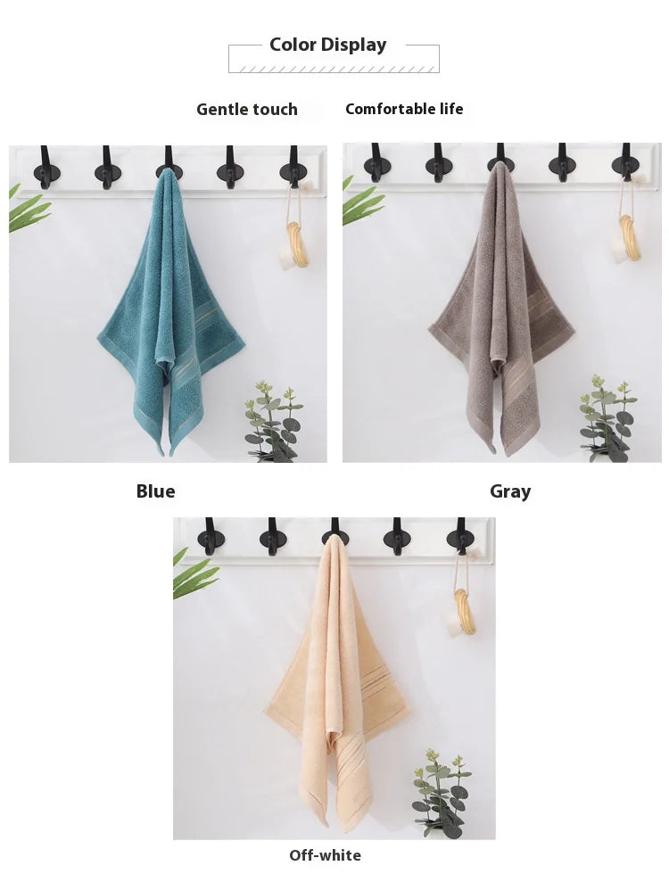 Toalha de rosto de algodão classe A, espessa, absorvente, em jacquard de poliéster e algodão, suave para a pele. Toalha de banho de algodão puro para adultos.