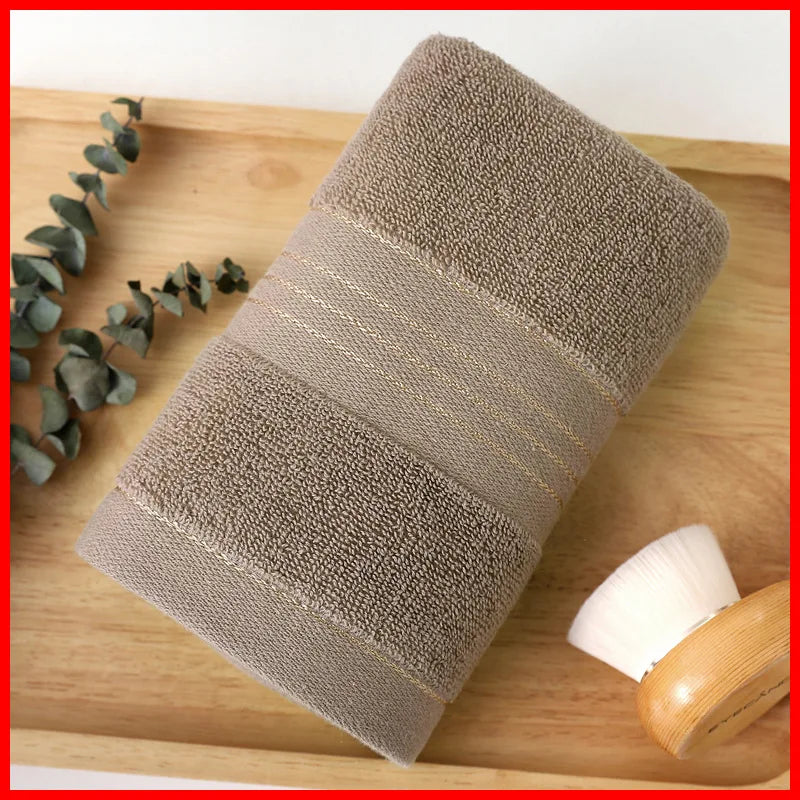 Toalha de rosto de algodão classe A, espessa, absorvente, em jacquard de poliéster e algodão, suave para a pele. Toalha de banho de algodão puro para adultos.