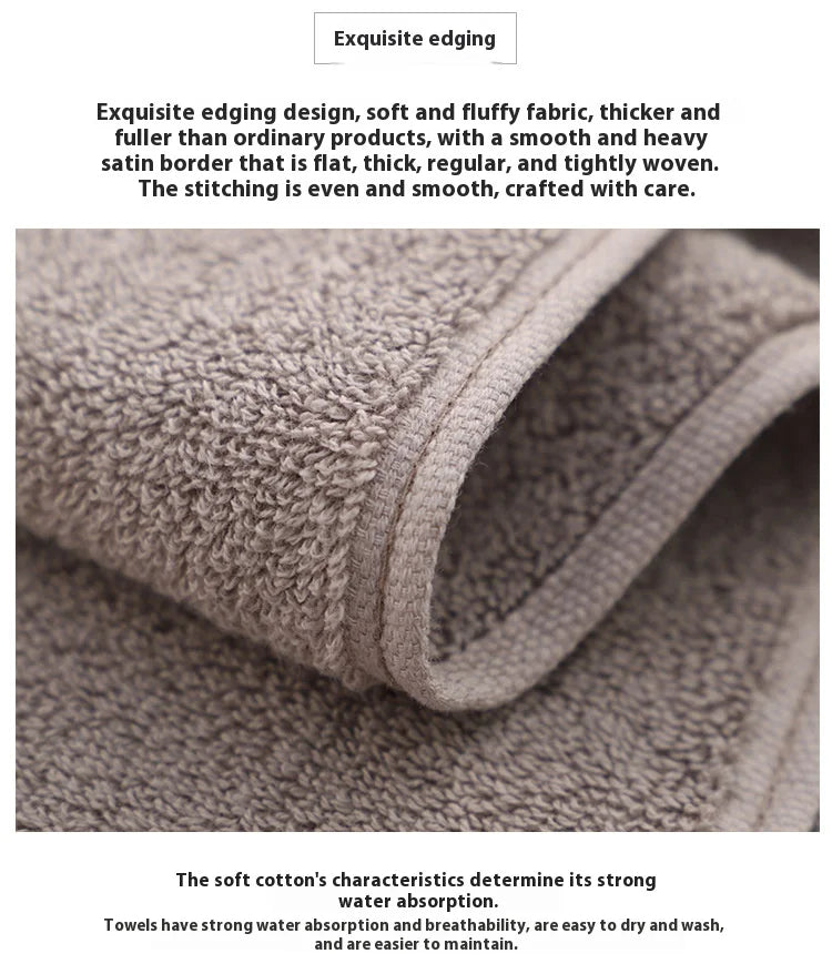 Toalha de rosto de algodão classe A, espessa, absorvente, em jacquard de poliéster e algodão, suave para a pele. Toalha de banho de algodão puro para adultos.