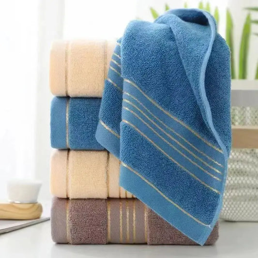 Toalha de rosto de algodão classe A, espessa, absorvente, em jacquard de poliéster e algodão, suave para a pele. Toalha de banho de algodão puro para adultos.