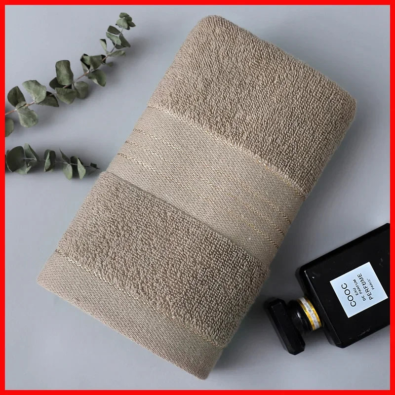 Toalha de rosto de algodão classe A, espessa, absorvente, em jacquard de poliéster e algodão, suave para a pele. Toalha de banho de algodão puro para adultos.